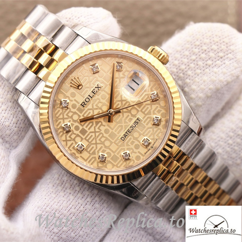 Swiss Rolex Datejust Replica 126233 Stainless steel strap 36MM - WatchesReplica.is