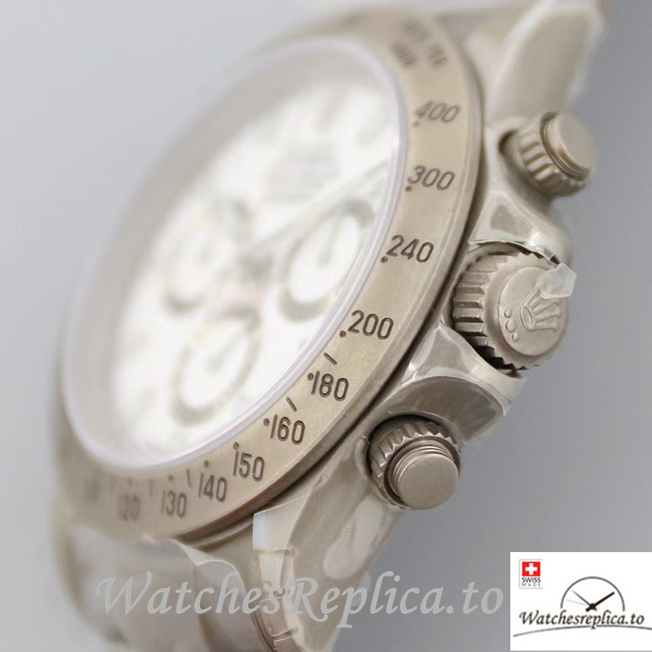 Swiss Rolex Daytona Replica Stainless steel strap 40MM - WatchesReplica.is