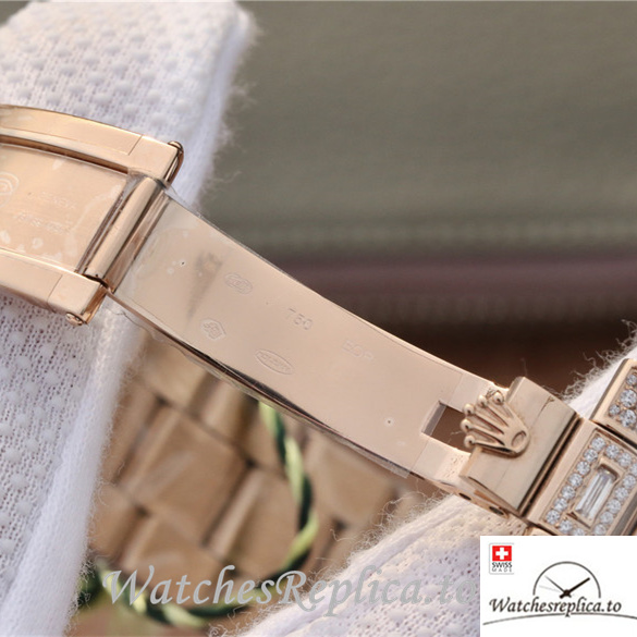 Swiss Rolex GMT-Master Replica 116769TBR-74779B Rose Gold and Diamonds strap 40MM - WatchesReplica.is
