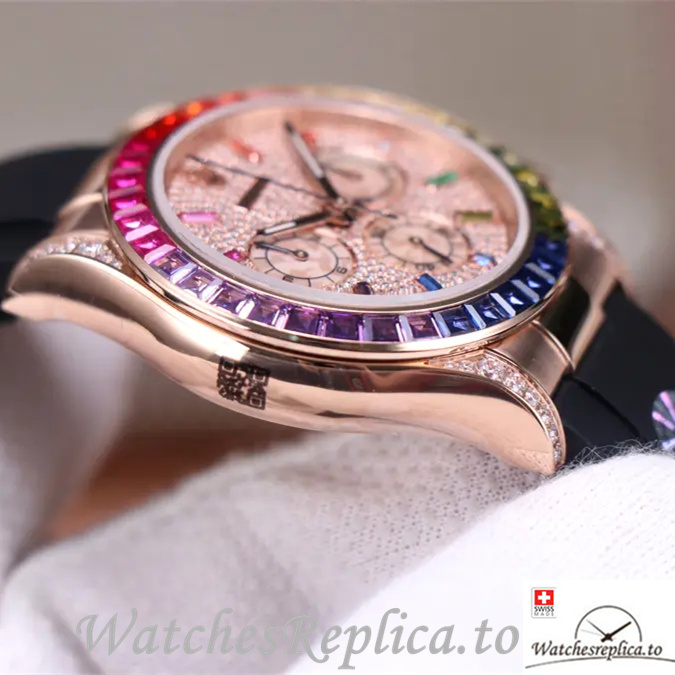 Swiss Rolex Daytona Replica 116595RBOW Rubber strap 40MM - WatchesReplica.is