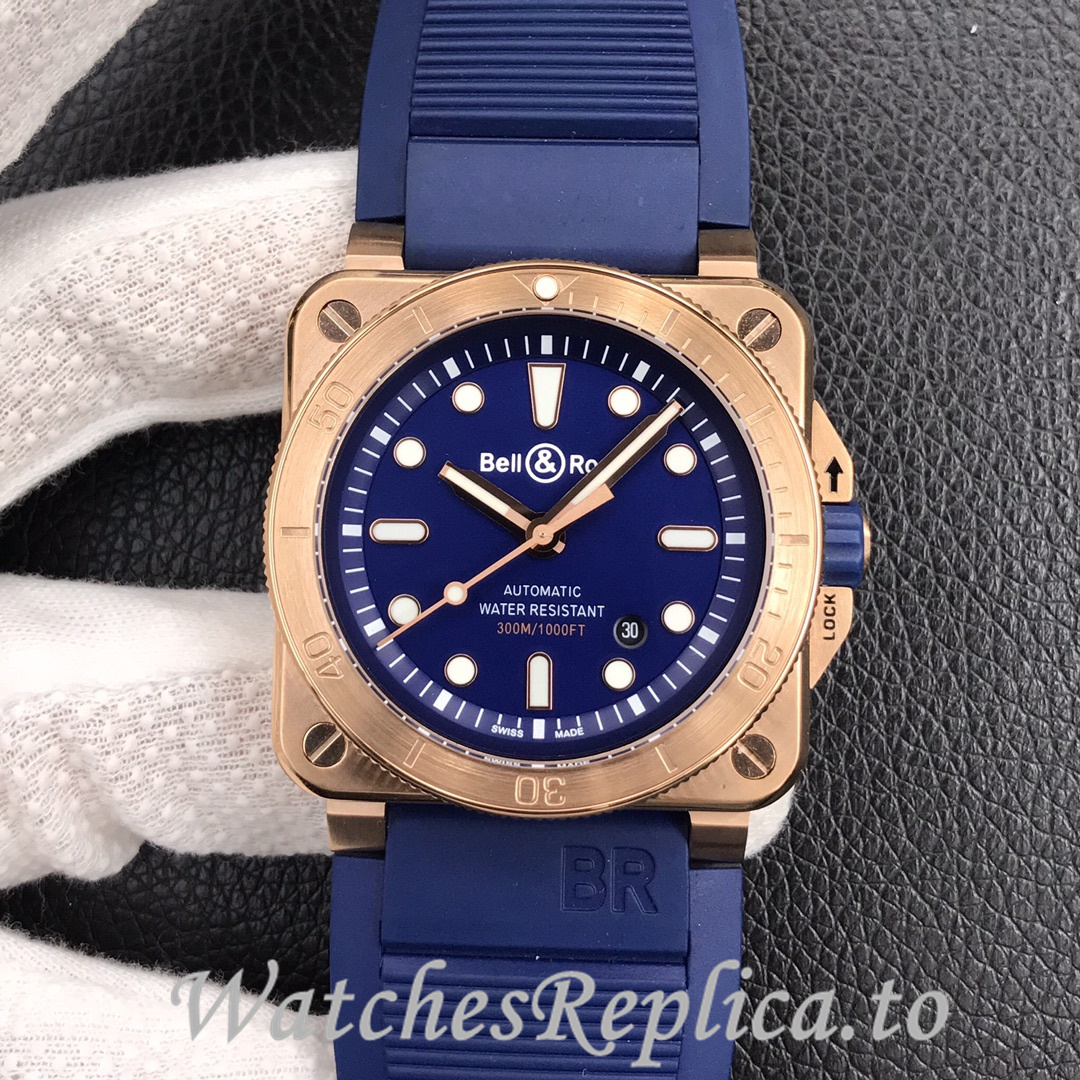 Bell Ross Replica BR 03 BR0392-CAMO-CE/SRB Rubber strap 42MM - WatchesReplica.is