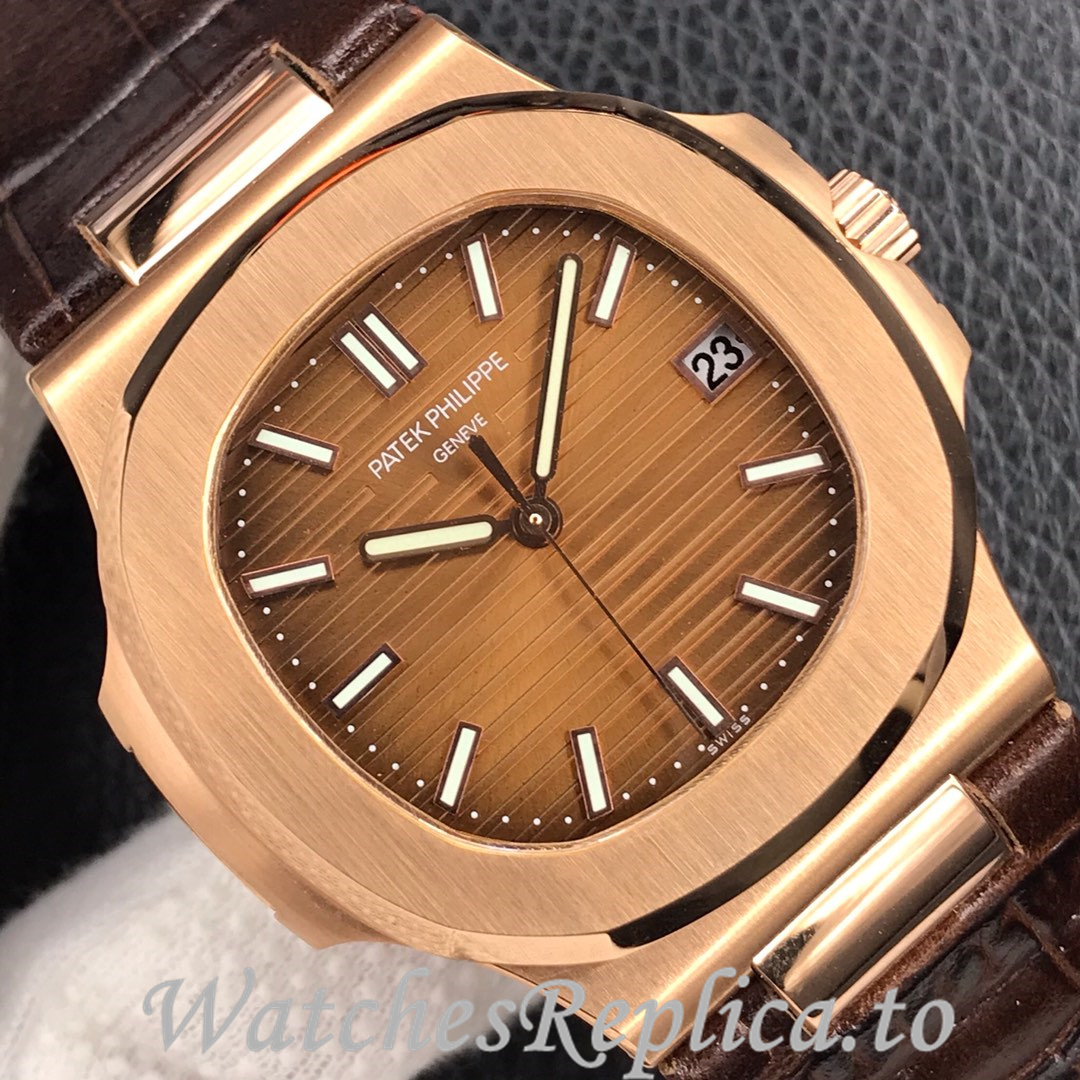 Patek Philippe Replica Nautilus 5711 Leather strap 40MM - WatchesReplica.is