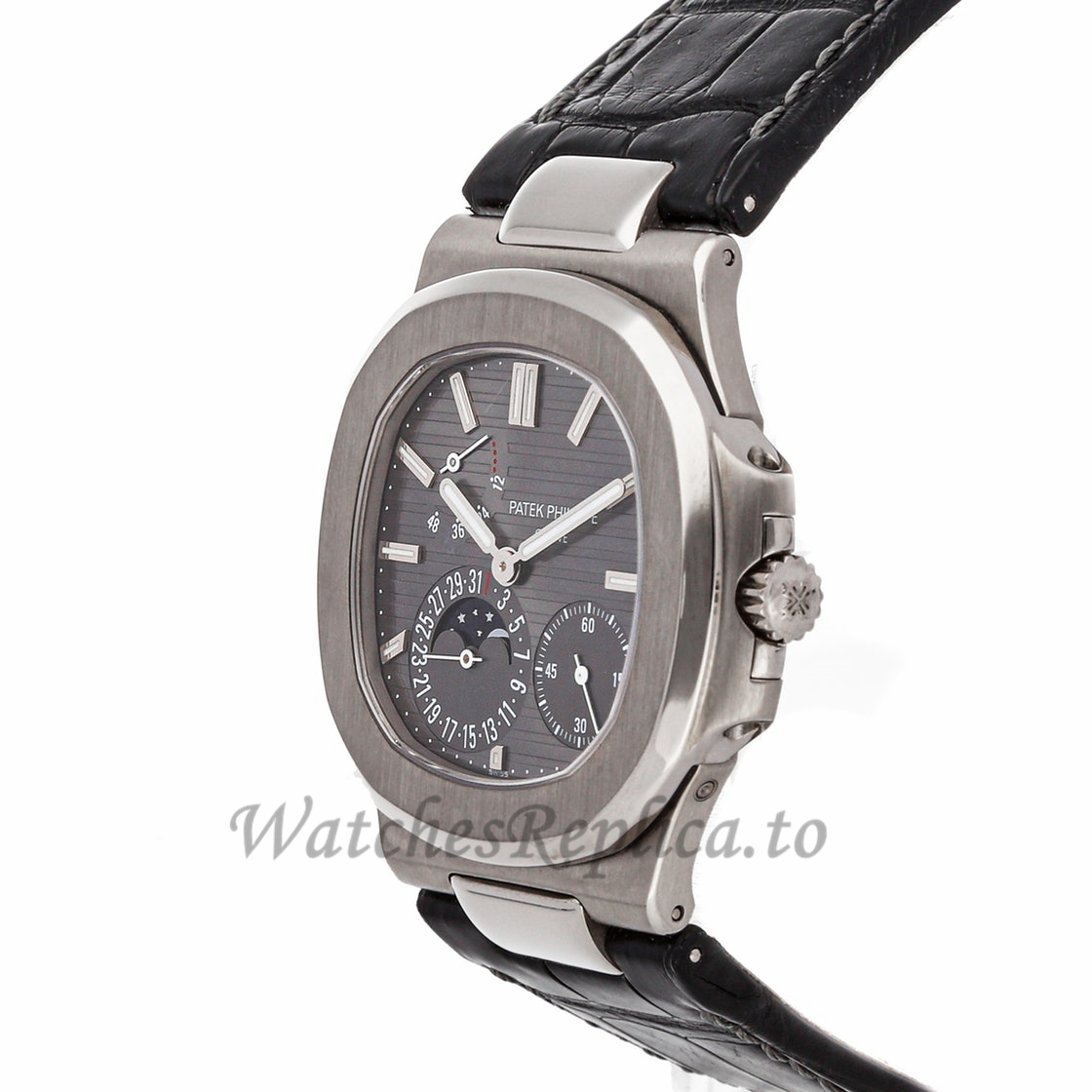 Patek Philippe Replica Nautilus Date Moon Phases 40mm 5712G-001 - WatchesReplica.is