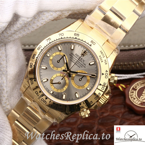 Swiss Rolex Daytona 116508 Yellow Gold strap 40MM - WatchesReplica.is
