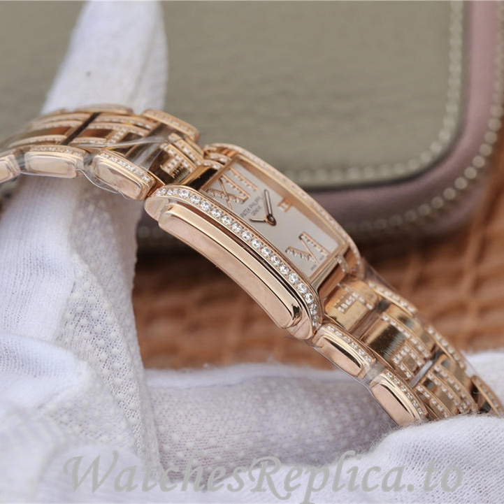 Patek Philippe Replica Twenty-4 4909 Rose Gold strap 26.3MM - WatchesReplica.is