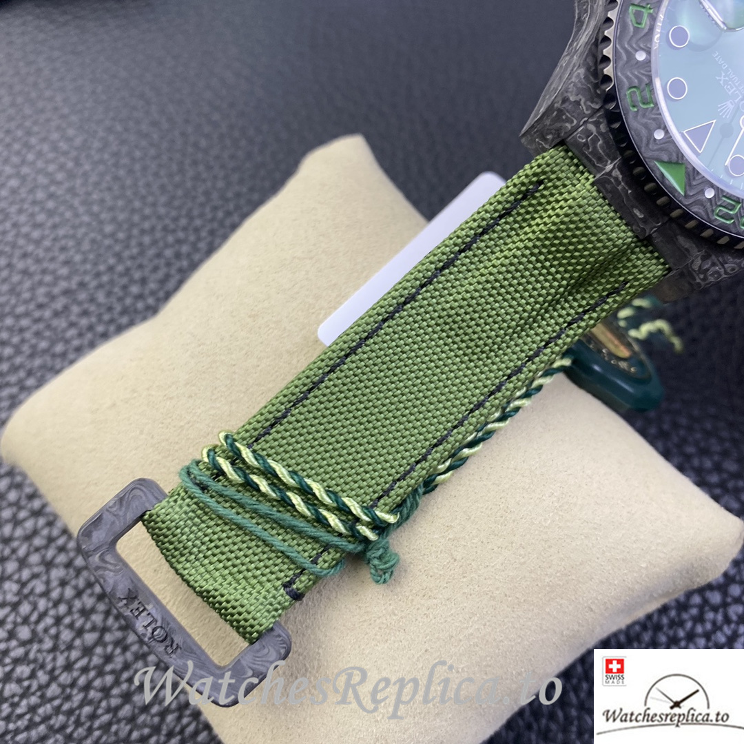 Swiss Rolex GMT Master Electro Carbon Carbon fiber strap 40MM - WatchesReplica.is