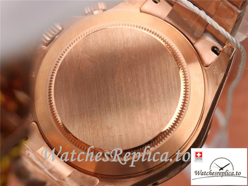 Swiss Rolex Daytona Cosmograph Replica 116508-001 Rose Gold Strap 40MM - WatchesReplica.is