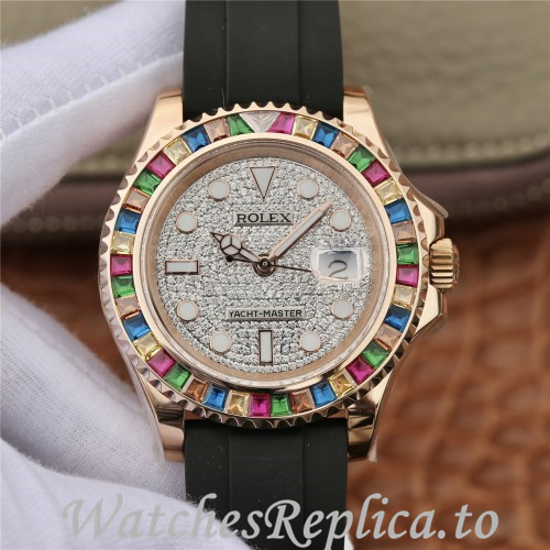 Swiss Rolex Yacht Master Replica 116655 Rubber strap 40MM - WatchesReplica.is