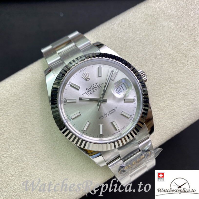 Swiss Rolex Datejust 126334 Replica Stainless steel strap 41MM - WatchesReplica.is