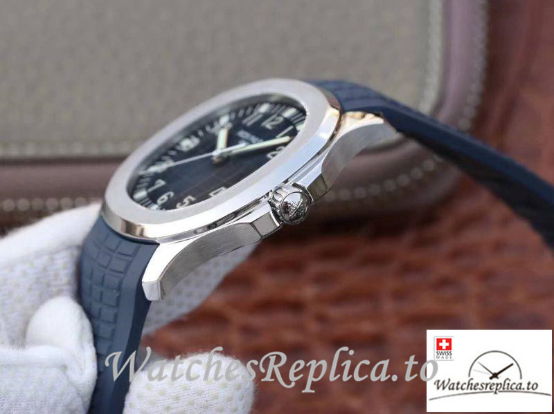 Swiss Patek Philippe Aquanaut Replica 5168G-001 Blue Strap 40MM - WatchesReplica.is