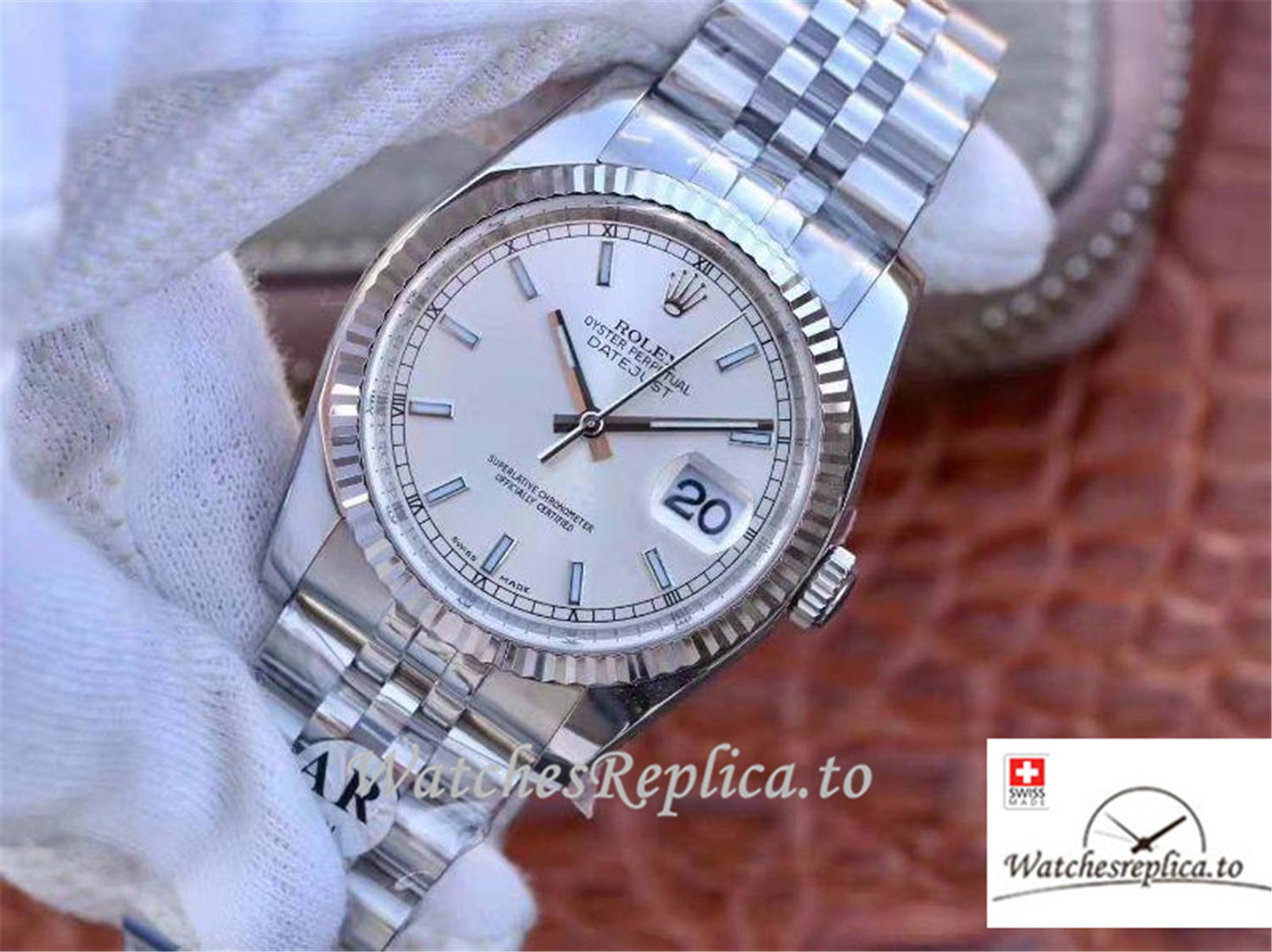Swiss Rolex Datejust Replica 116234 004 Silver Dial 36MM - WatchesReplica.is