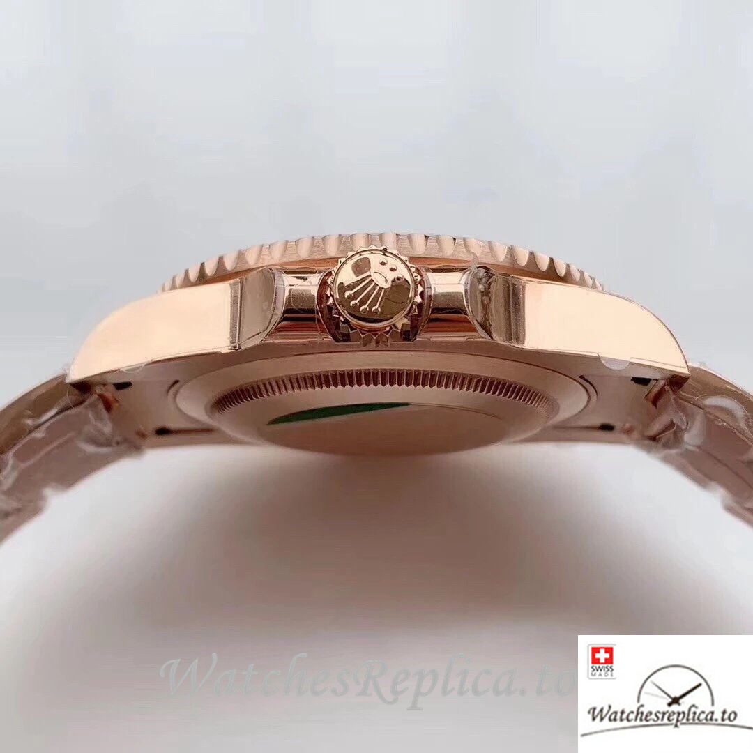 Swiss Rolex GMT-Master Replica 126715 Rose Gold strap 40MM - WatchesReplica.is