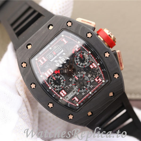 Richard Mille Replica RM011 Rubber strap 50MM - WatchesReplica.is