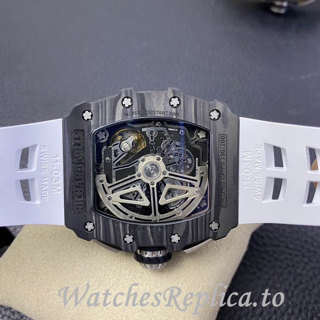 Richard Mille Replica RM-011 Rubber strap 50MM - WatchesReplica.is