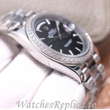 Swiss Rolex Day Date Replica 228349 White Gold strap 40MM - WatchesReplica.is