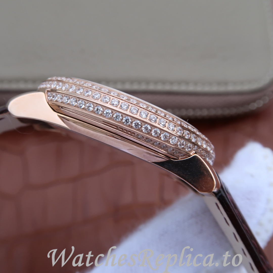 Patek Philippe Replica Complications 4968 Leather strap 33.3MM - WatchesReplica.is