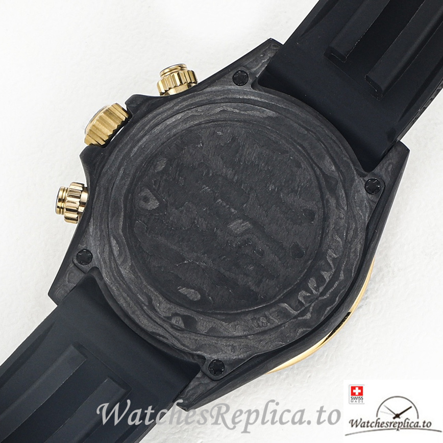 Swiss Rolex Daytona Replica Black Rubber strap 40MM Pink Dial - WatchesReplica.is