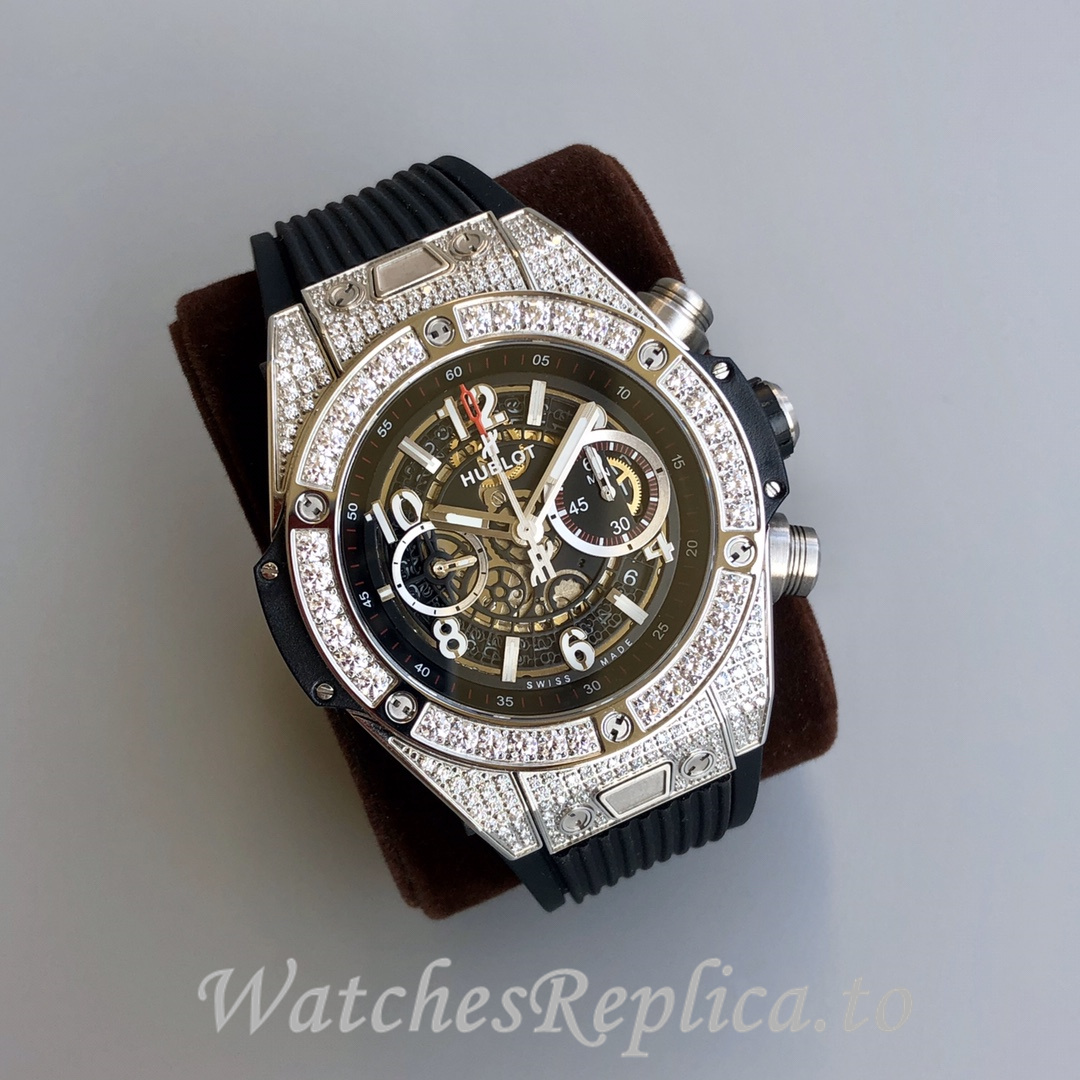 Hublot Replica Big Bang Gypsophila Chronograph v2 Rubber strap 45MM - WatchesReplica.is