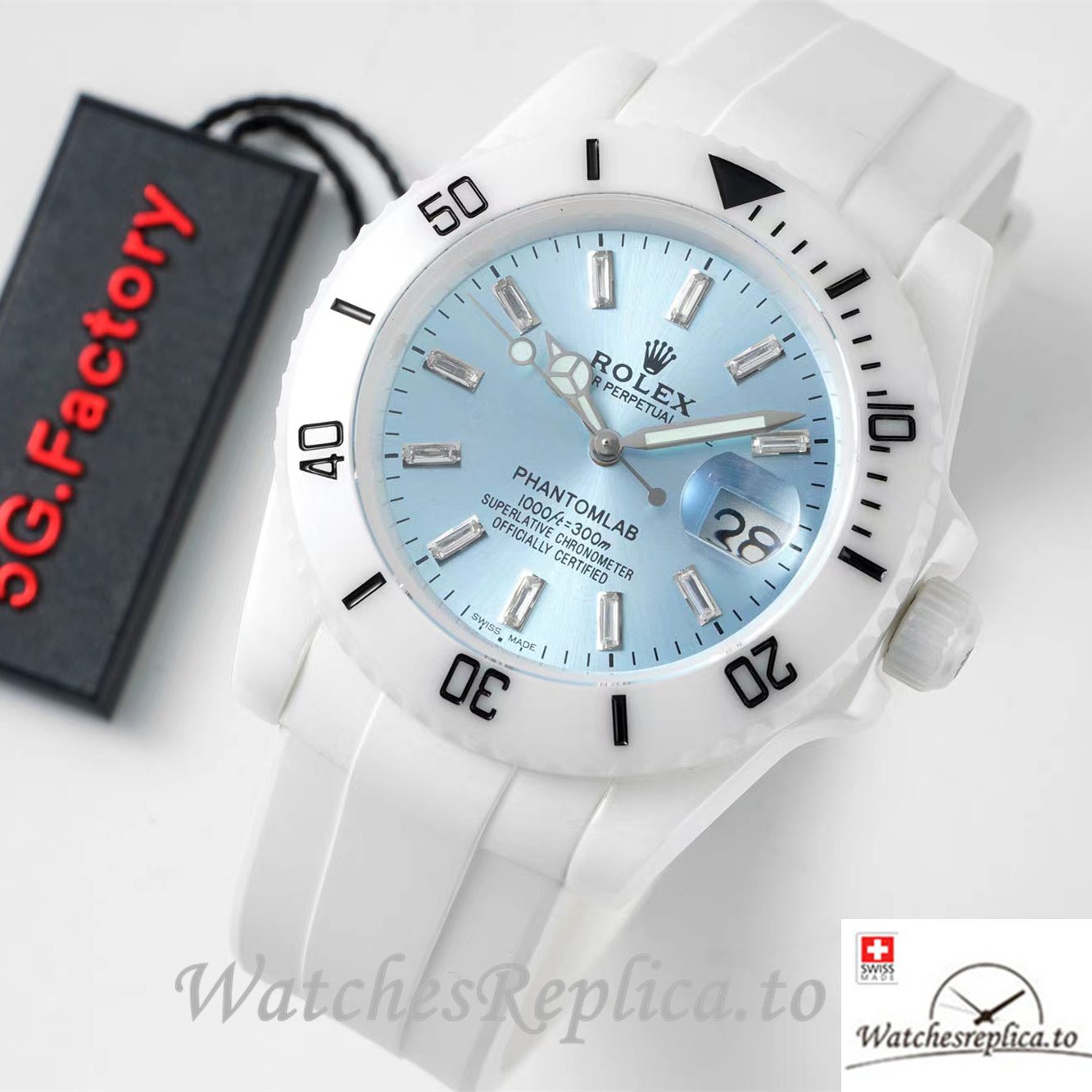 Swiss Rolex Oyster Perpetual Replica Rubber strap 40MM - WatchesReplica.is