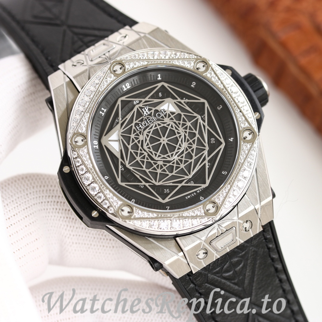 Hublot Replica Big Bang Elemental Material Chronograph v2 Rubber strap 45MM - WatchesReplica.is