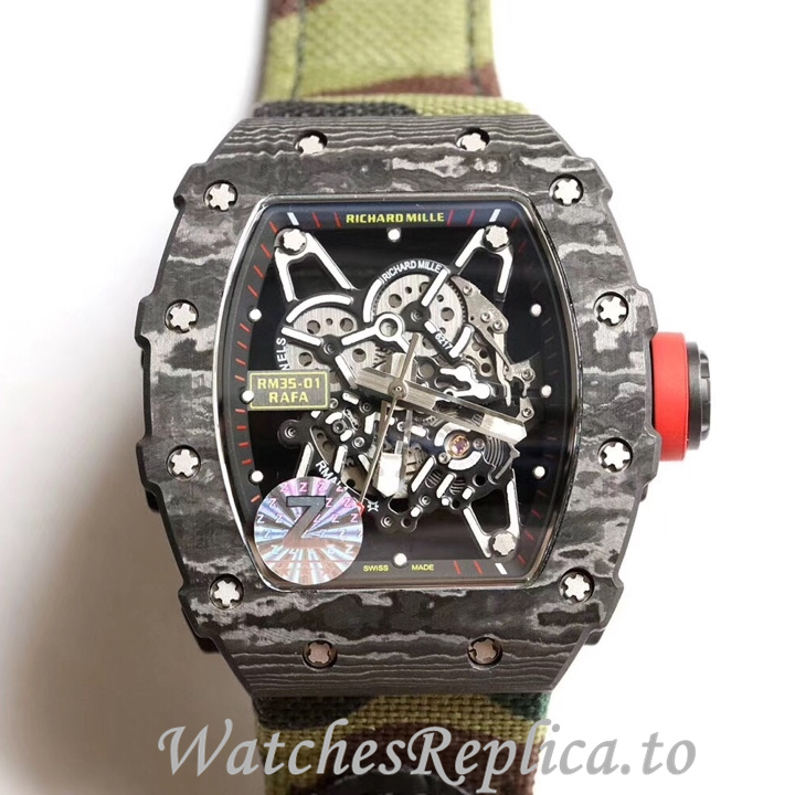 Richard Mille Replica RM35-01 Canvas strap 50MM - WatchesReplica.is