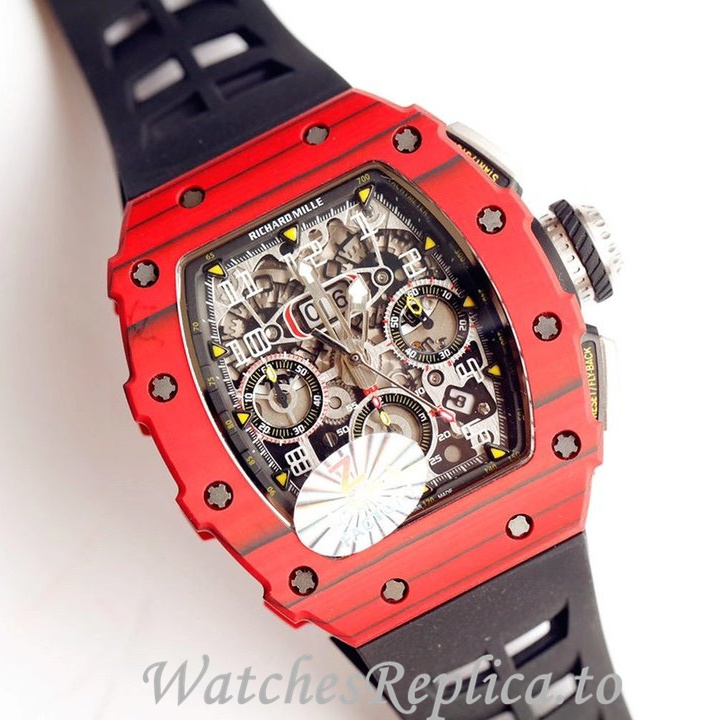 Richard Mille Replica RM011 Rubber strap 50MM - WatchesReplica.is