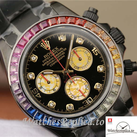 Swiss Rolex Daytona Replica 116598RBOW Stainless steel strap 40MM - WatchesReplica.is
