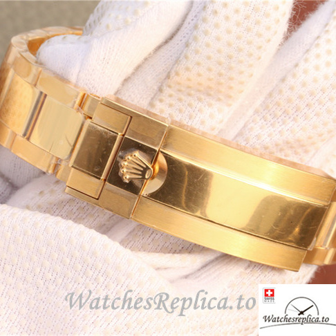 Swiss Rolex Submariner Replica 116618 Yellow Gold strap 40MM - WatchesReplica.is