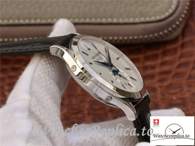 Swiss Patek Philippe Complications Annual Calendar Replica 5396G-011 Black Strap 38MM - WatchesReplica.is