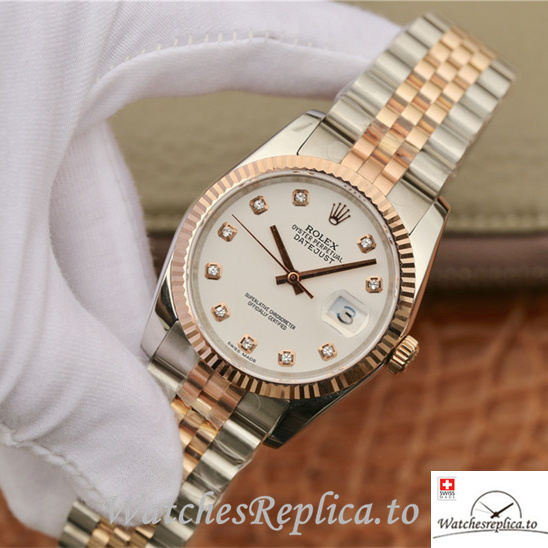 Swiss Rolex Datejust Replica 116231-0060 Stainless steel strap 36MM - WatchesReplica.is