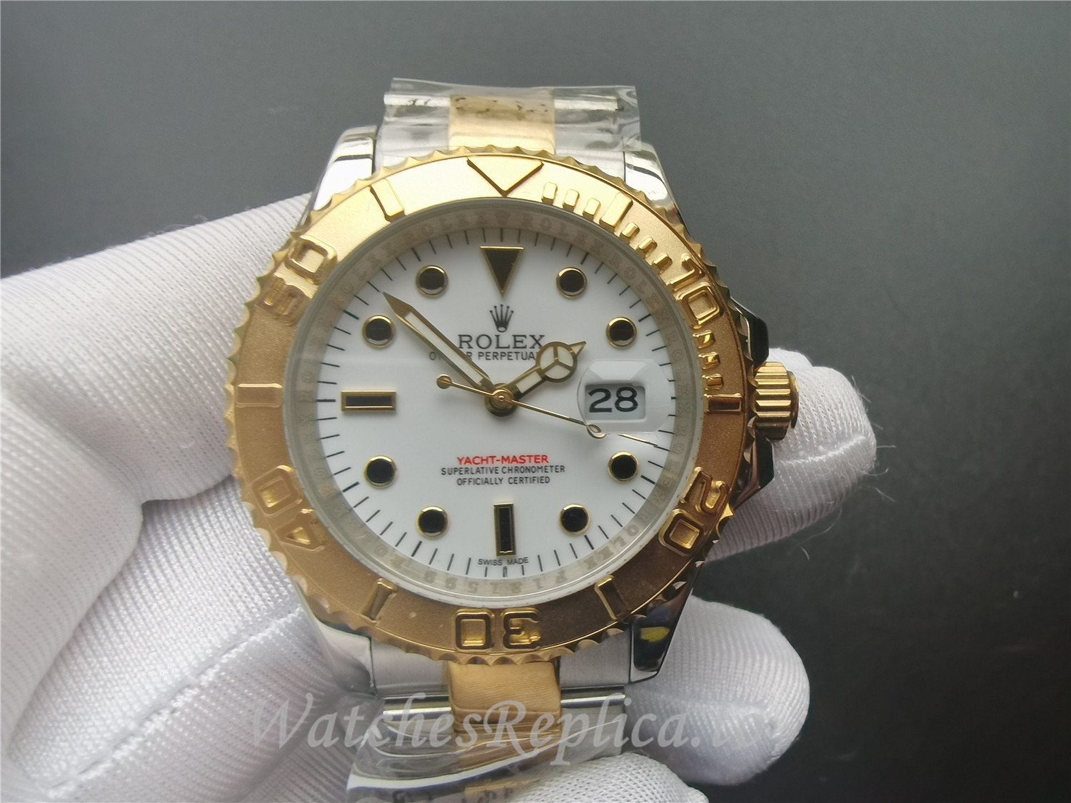Rolex Yacht Master White Dial 16623 - WatchesReplica.is