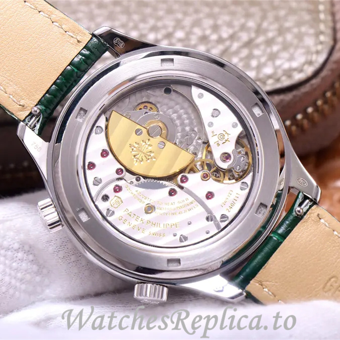 Patek Philippe Replica Complications Leather strap 42MM - WatchesReplica.is