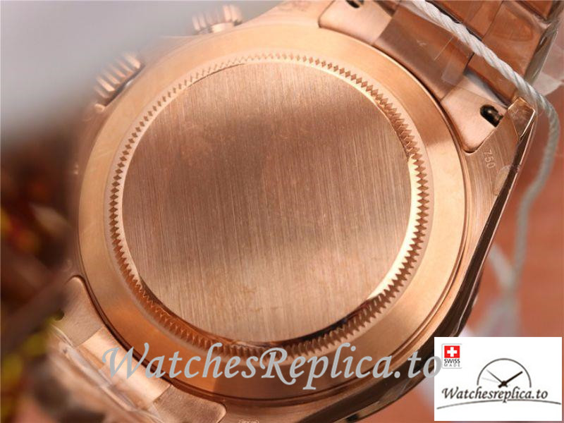 Swiss Rolex Daytona Cosmograph Replica 116508 001 Rose Gold Strap 40MM - WatchesReplica.is