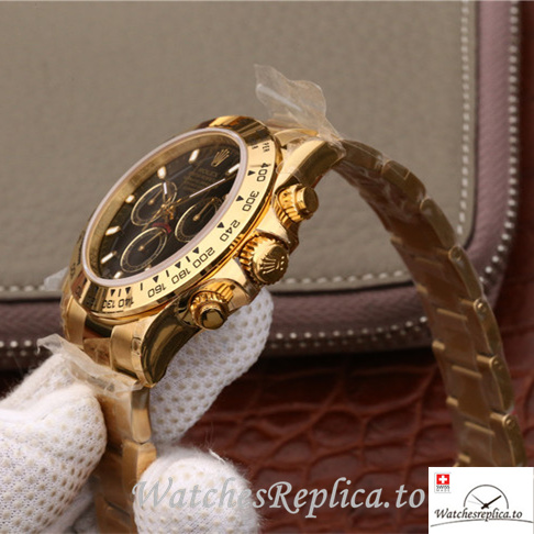 Swiss Rolex Daytona 116508 Yellow Gold strap 40MM - WatchesReplica.is