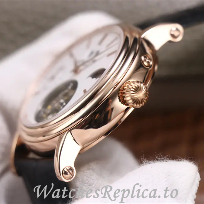 Patek Philippe Replica Complications Leather Rubber strap 42MM - WatchesReplica.is