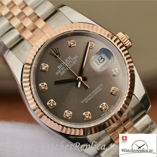 Swiss Rolex Datejust Replica 116231-0100 Stainless steel strap 36MM - WatchesReplica.is