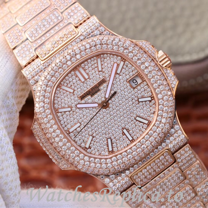 Patek Philippe Replica Nautilus 5719 Rose Gold strap 40MM - WatchesReplica.is