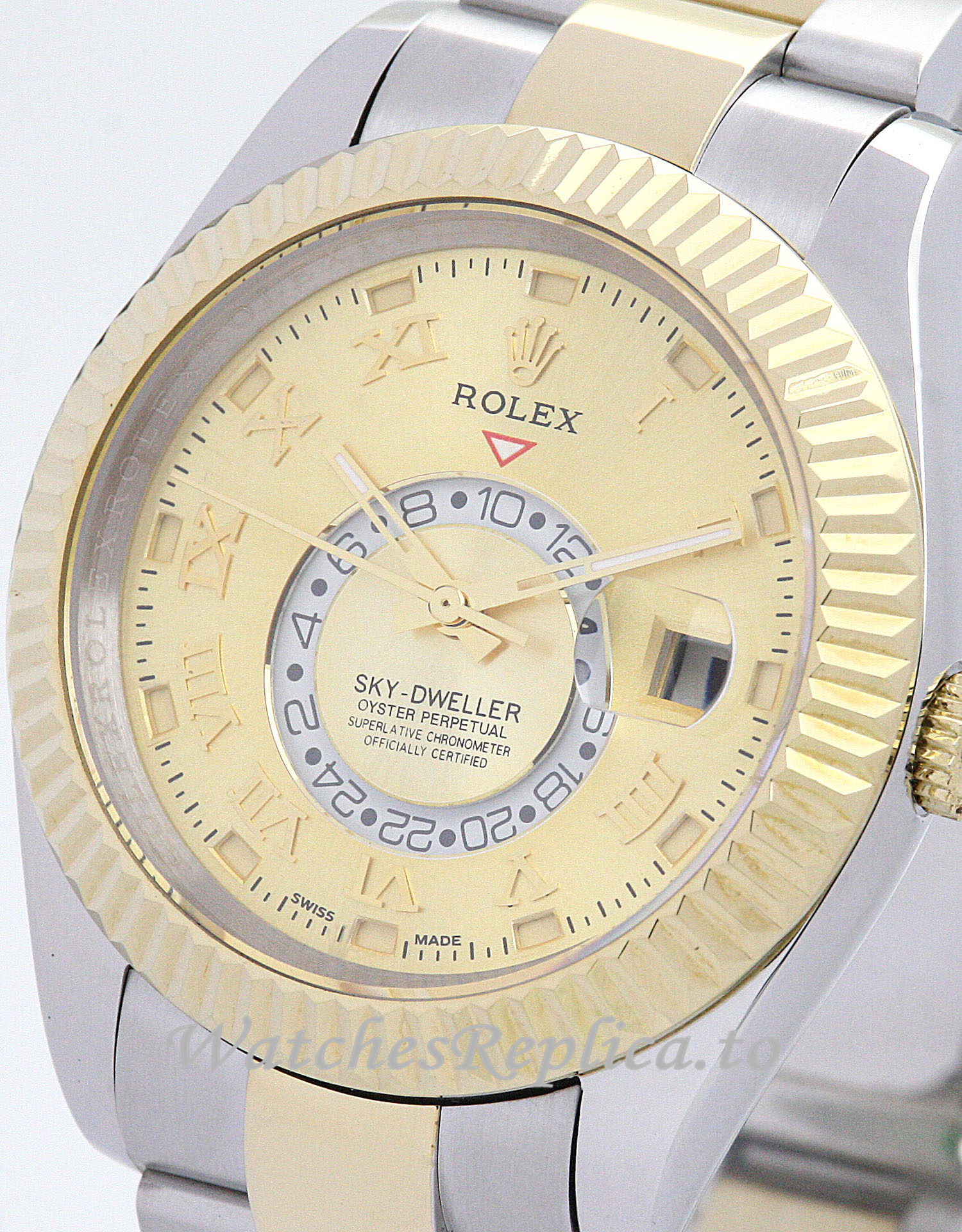 Rolex Sky Dweller Gold Dial 326938 - WatchesReplica.is