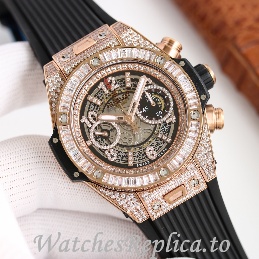 Hublot Replica Big Bang Elemental Material Chronograph v2 Rubber strap 45MM - WatchesReplica.is