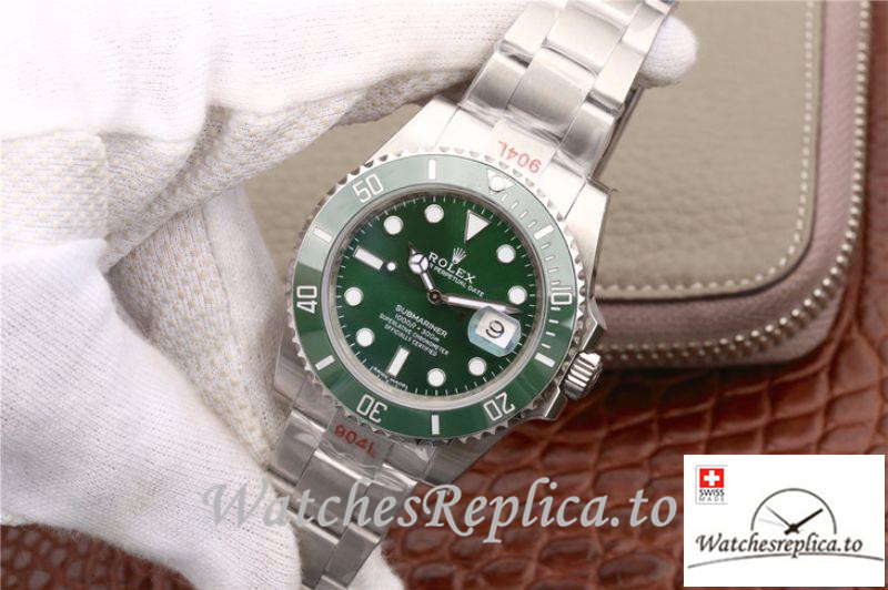 Swiss Rolex Submariner Date Replica 116610LV 001 Silver Strap 40MM - WatchesReplica.is