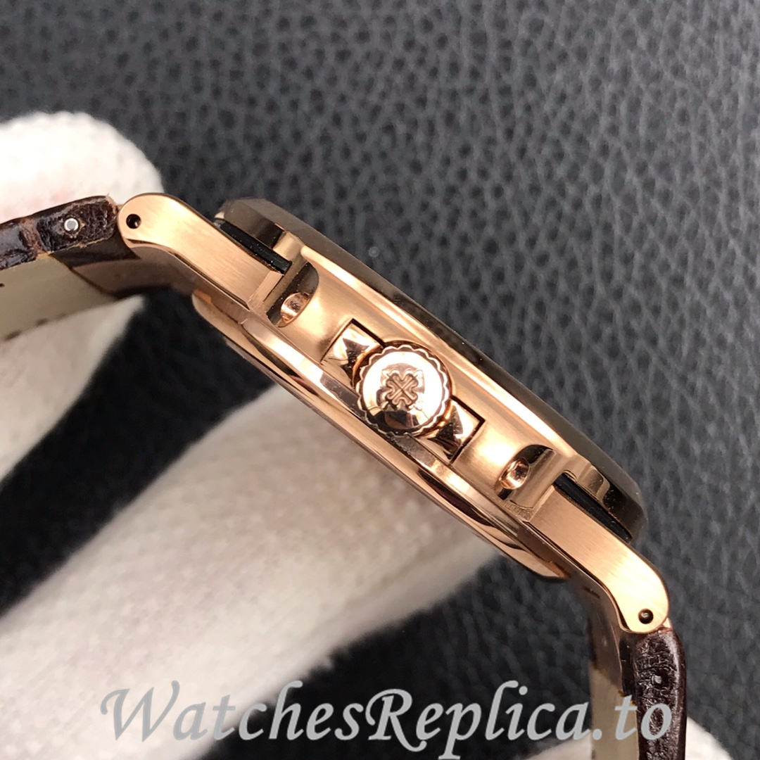 Patek Philippe Replica Nautilus 5711 Leather strap 40MM - WatchesReplica.is