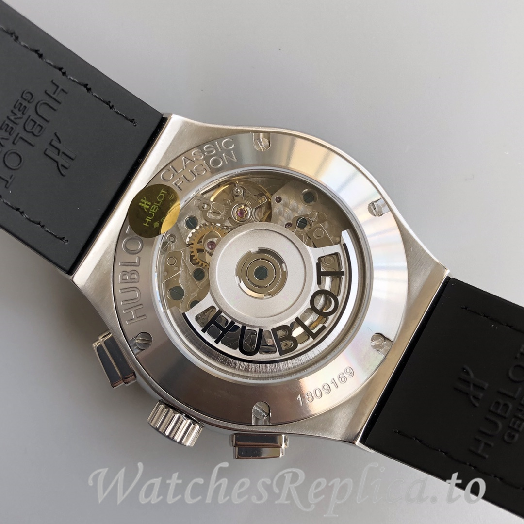 Hublot Replica Classic Fusion Gypsophila Chronograph Rubber strap 45MM - WatchesReplica.is