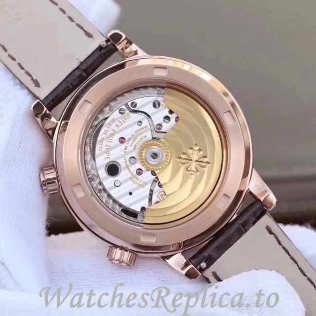 Patek Philippe Replica Complications 6102 Leather strap 44MM - WatchesReplica.is