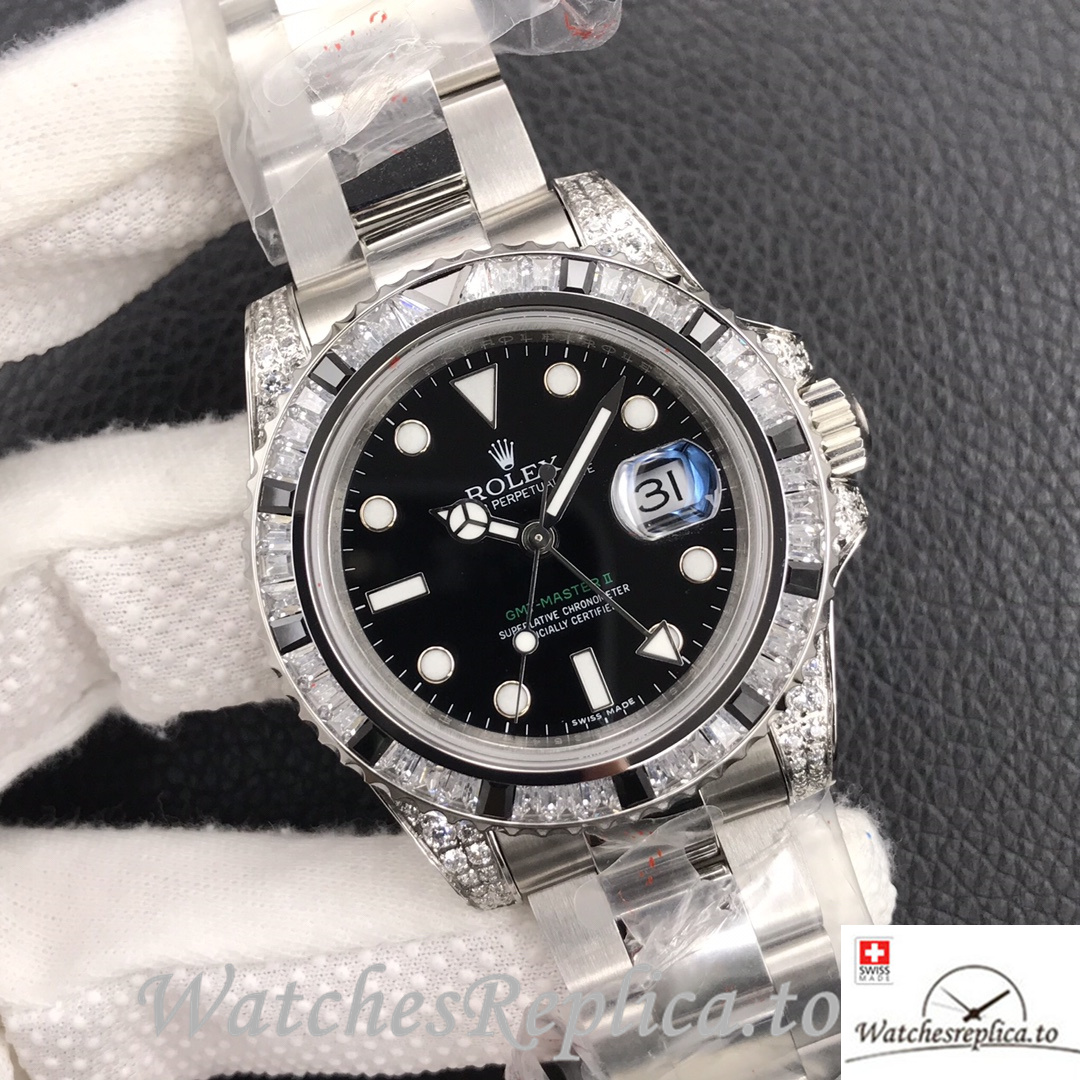 Swiss Rolex GMT-Master Replica 116759 Stainless steel strap 40MM - WatchesReplica.is