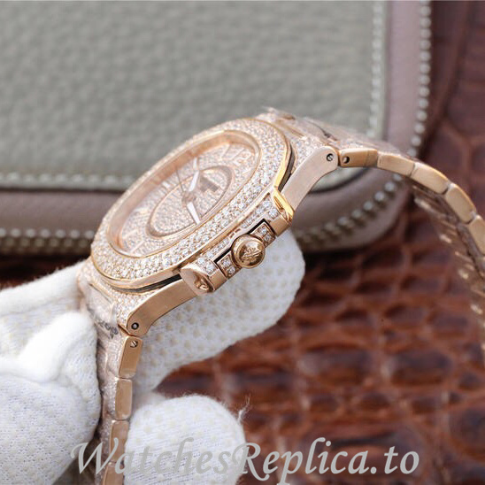 Patek Philippe Replica Nautilus 7021 White Gold strap 37MM - WatchesReplica.is