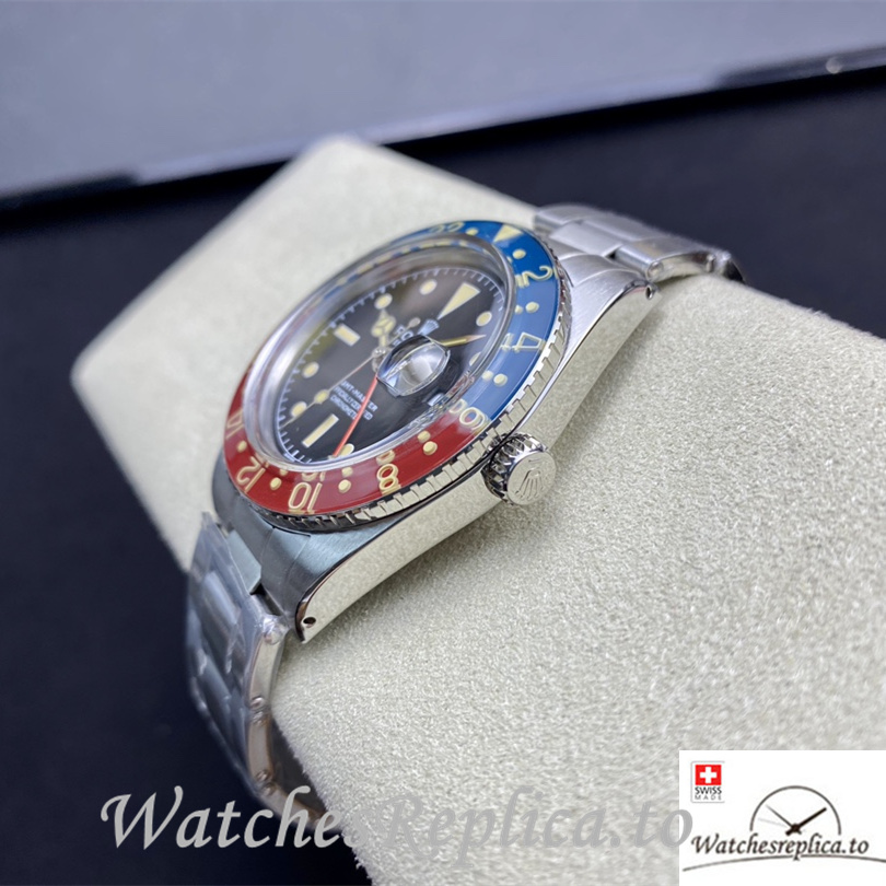 Swiss Rolex GMT Master 16710 Replica Stainless steel strap 40MM - WatchesReplica.is