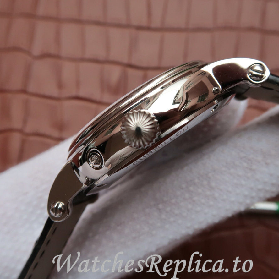 Patek Philippe Replica Complications Leather strap 42MM - WatchesReplica.is