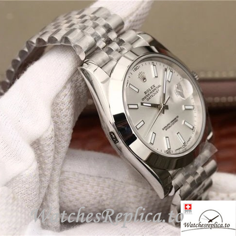 Swiss Rolex Datejust Replica 126300-0004 Stainless steel strap 41MM - WatchesReplica.is