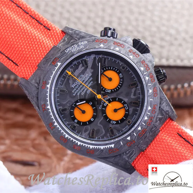 Swiss Rolex Daytona Replica Canvas strap 40MM - WatchesReplica.is