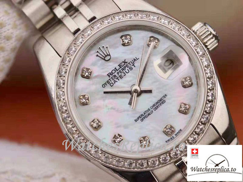 Swiss Rolex Datejust Replica 19969 White Dial 28MM - WatchesReplica.is